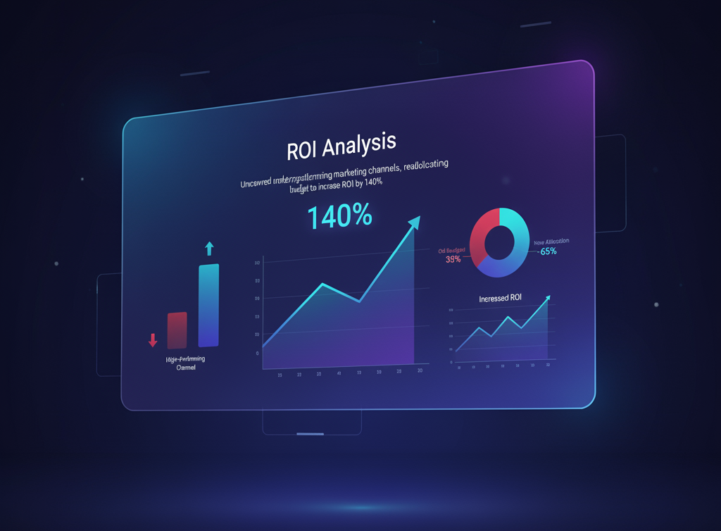 Marketing ROI measurement dashboard and analytics