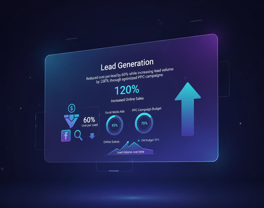 B2B lead generation dashboard and LinkedIn campaign results